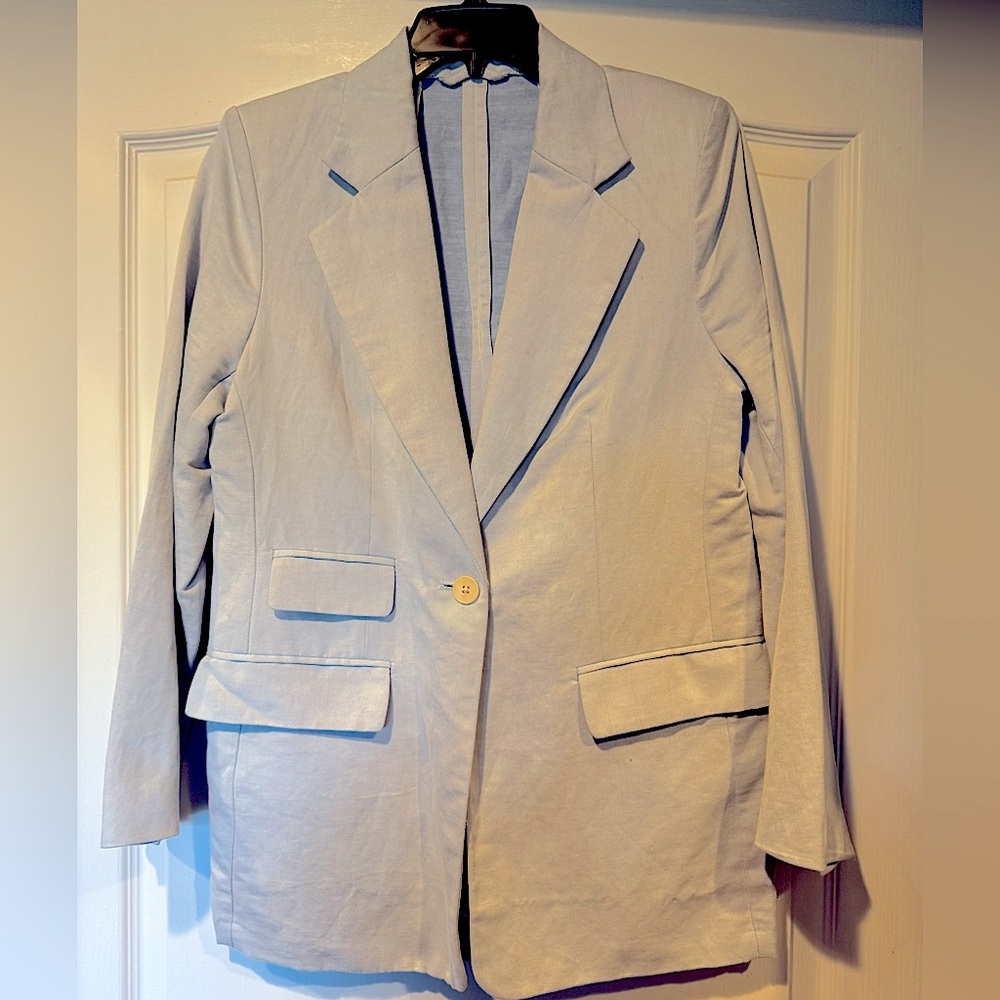 Banana Republic Women’s Light Blue Linen Blazer size L